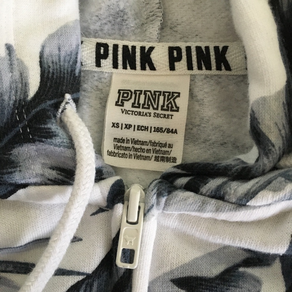 PINK Palm Tree Sequin Bling Hoodie - Picture 4 of 5